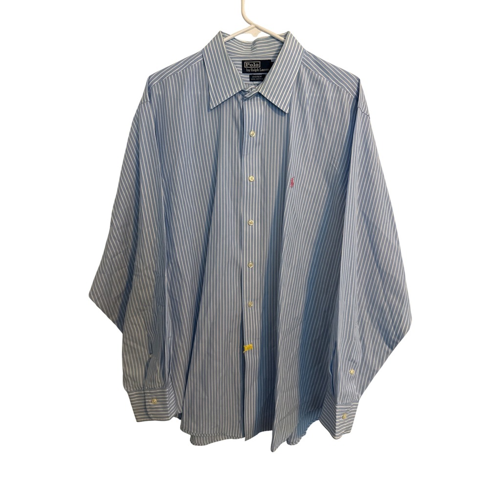 Polo Ralph Lauren Striped Dress Shirt Button Down Classic Fit 17 1/2-35